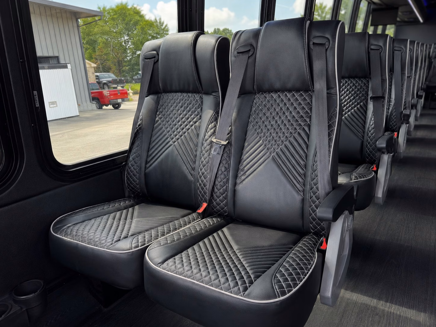 56 passenger charter bus inside