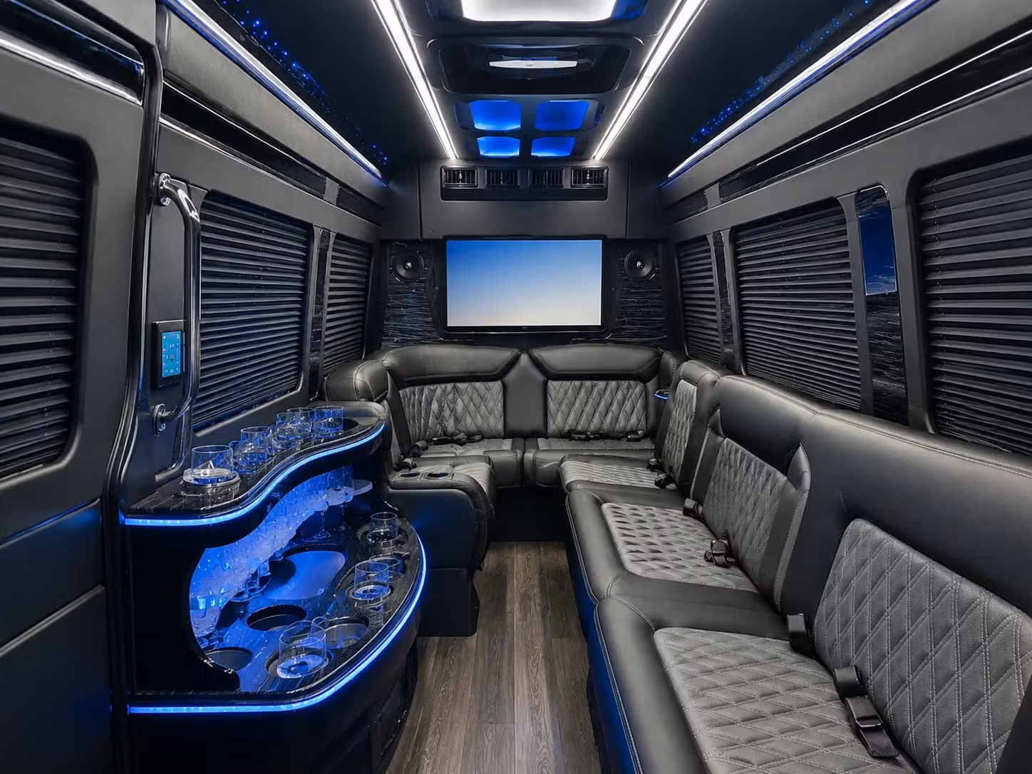 prom shuttle services between venues in riverside keep the night on schedule